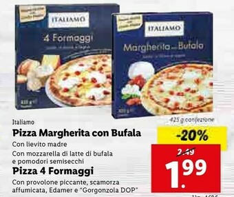 Lidl Italiamo Pizza Margherita Con Bufala 425 G offerta
