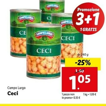 Lidl Campo largo Ceci offerta