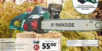 Lidl Parkside Motosega Elettrica offerta