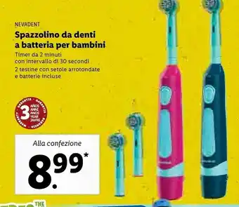 Lidl Spazzolino Da Denti A Batteria Per Bambini offerta