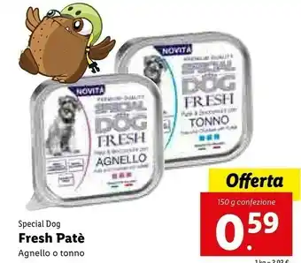 Lidl Monge Special Dog Fresh Patè Agnello O Tonno offerta