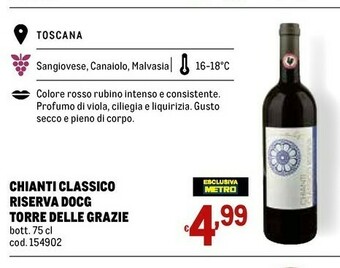 Metro Rubino Chianti offerta