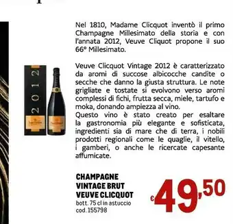 Metro Millesimato Champagne offerta
