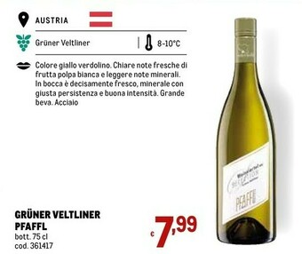 Metro Vino bianco offerta