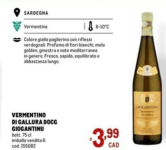 Metro Vino bianco offerta