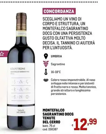 Metro Tenute del cerro Vino offerta