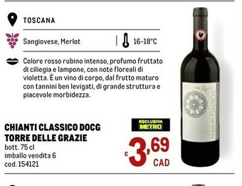 Metro Rubino Chianti offerta