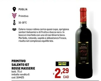 Metro Rubino Prosecco offerta
