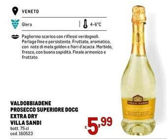 Metro Perlage Prosecco offerta