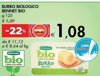 Bennet Bennet Bio Burro Biologico offerta