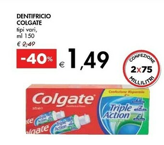 Bennet Colgate Dentifricio offerta