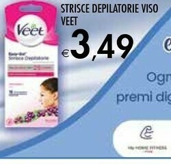 Bennet Veet Strisce Depilatorie Viso offerta