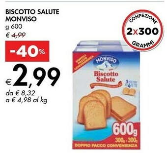 Bennet Monviso Biscotto Salute offerta