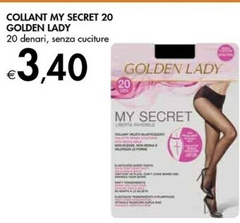 Bennet Golden Lady Collant My Secret 20 offerta