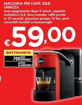 Bennet Lavazza Macchina Per Caffe Jolie offerta
