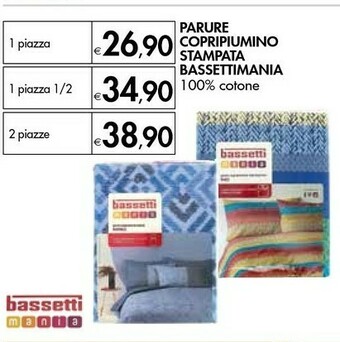 Bassettimania Parure Copripiumino Stampata