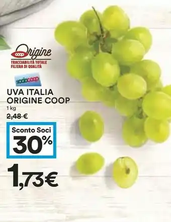 Coop Origine Coop Uva Italia offerta