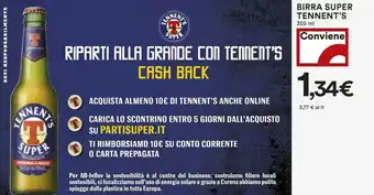 Coop Tennent's Birra Super 335 Ml offerta