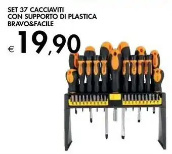Bravo&Facile Set 37 Cacciaviti Con Supporto Di Plastica