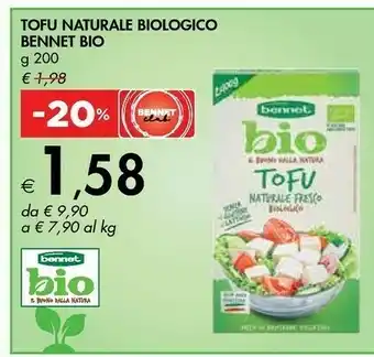 Bennet Bennet Tofu Naturale Biologico Bio offerta