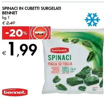 Bennet Bennet Spinaci In Cubetti Surgelati offerta