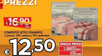 Bennet Completo Letto Stampato offerta