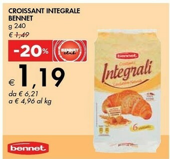 Bennet Bennet Croissant Integrale offerta