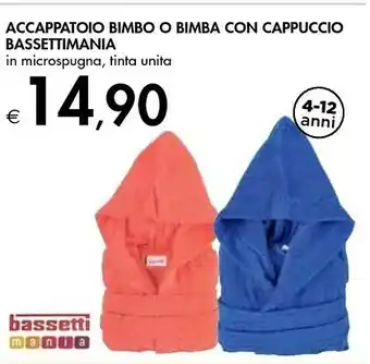 Bennet Bassettimania Accappatoio Bimbo O Bimba Con Cappuccio offerta