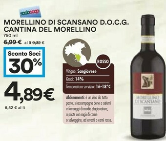 Coop Scansano Vino rosso offerta