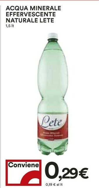 Lete Acqua Minerale Effervescente Naturale