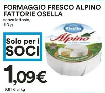Coop Fattorie Osella Formaggio Fresco Alpino offerta