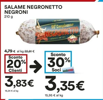 Coop Negroni Negronetto 210 G(ml) offerta