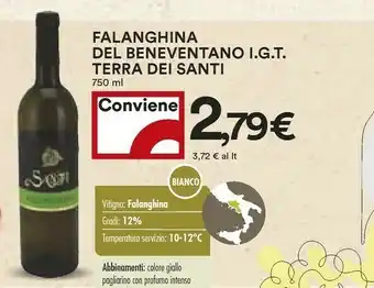 Coop Terra Dei Santi Falanghina Del Beneventano 750ml offerta