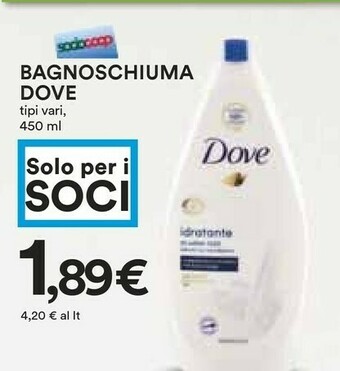 Coop Dove Bagnoschiuma offerta
