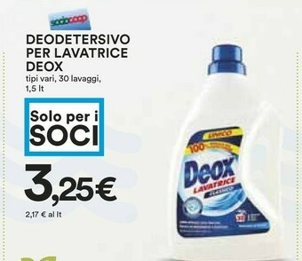 Coop Deox Detersivo Per Lavatrice offerta