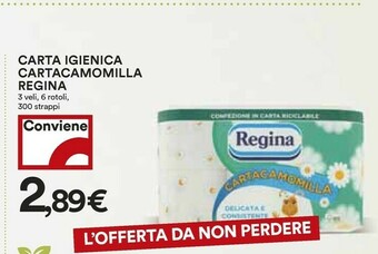 Coop Regina Carta Igienica Cartacamomilla offerta