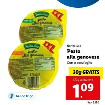 Lidl Nonna mia Pesto Alla Genovese Senz'aglio offerta