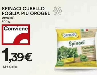 Coop Orogel Spinaci Cubello Foglia Più I Vegetali offerta