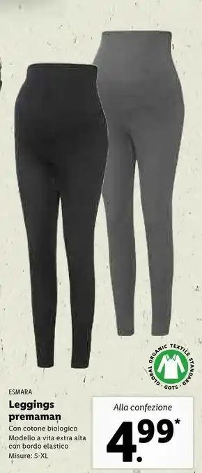 Lidl Leggings Premaman offerta