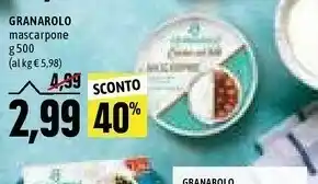 Emi Supermercati Granarolo Mascarpone offerta