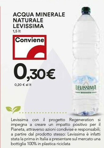 Coop Levissima Acqua Minerale Naturale offerta