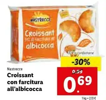 Lidl Nastrecce Croissant Con Farcitura All'albicocca offerta