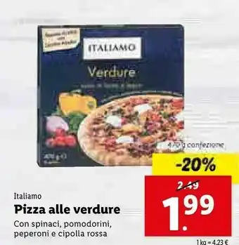 Lidl Italiamo Pizza Alle Verdure offerta