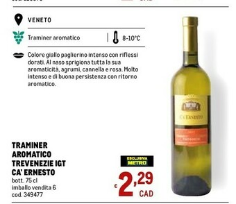 Metro Intenso Vino offerta