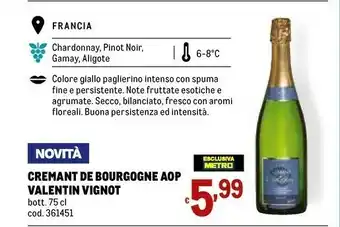 Metro Intenso Vino offerta