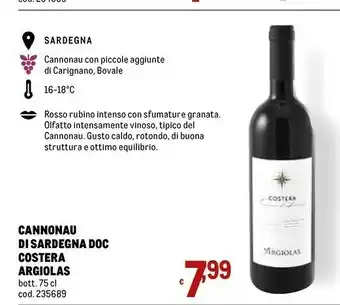 Metro Rubino Vino rosso offerta
