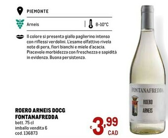 Metro Intenso Vino bianco offerta