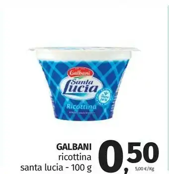Pam Galbani Ricottina Santa Lucia 100 G(ml) offerta