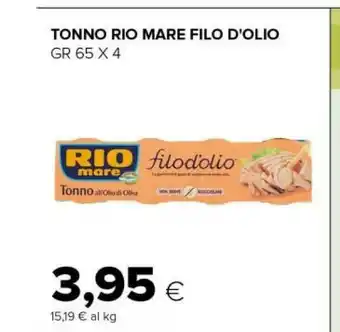 Tigre Rio Mare Tonno Filo D'olio offerta