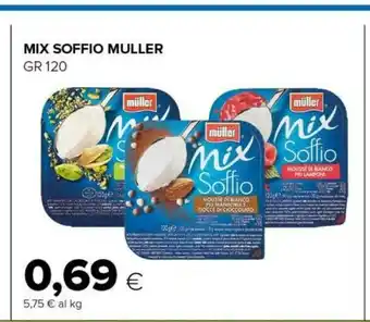 Tigre Muller Muller - Mix Soffio Mousse di Bianco Più Fragole 120 g(ml) offerta